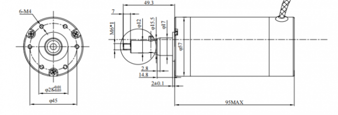 Moteur robuste intelligent de BLDC jusqu'à 6000 t/mn 15 - 500 watts 0