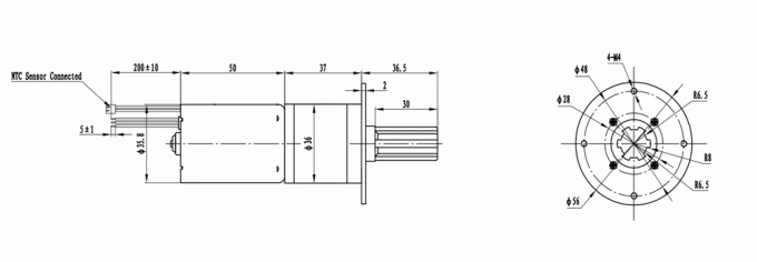 Moteur sans brosse robuste de C.C 2