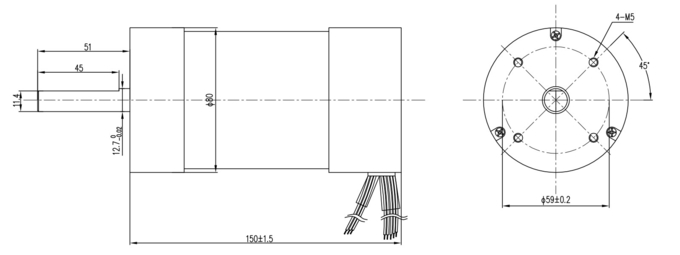 Moteur des véhicules à moteur W8078 du couple élevé électrique BLDC 0