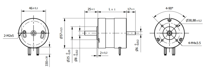 moteur des véhicules à moteur électrique W5795 de la voiture BLDC du couple 6000rpm élevé 0